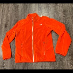 ORANGE NORTHFACE JACKET WOMENS MEDIUM